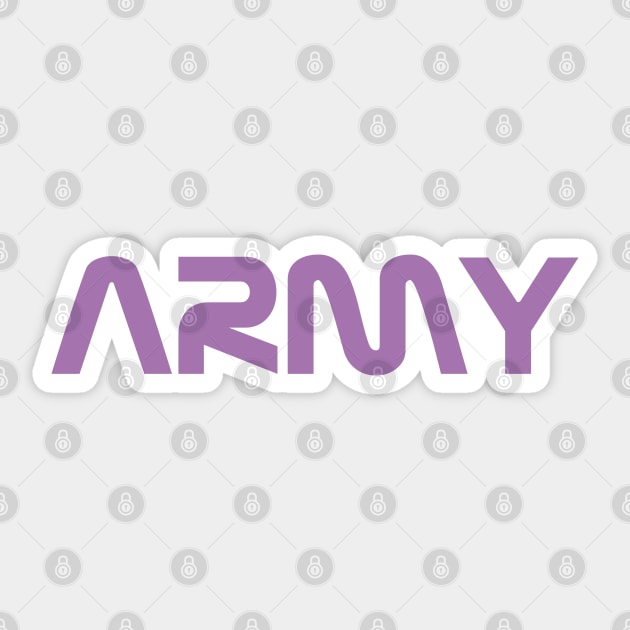 BTS ARMY nasa logo purple Sticker by Oricca